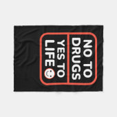 Zeg nee tegen drugs, ja tegen het leven fleece deken (Voorkant (Horizontaal))