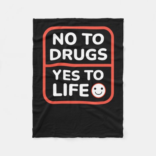 Zeg nee tegen drugs, ja tegen het leven fleece deken (Voorkant)