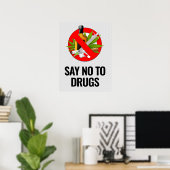 Zeg Nee Tegen Drugs Poster - 45x60 cm (Thuiskantoor)