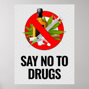 Zeg Nee Tegen Drugs Poster - 45x60 cm