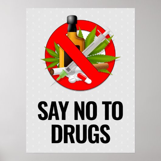 Zeg Nee Tegen Drugs Poster - 45x60 cm (Voorkant)