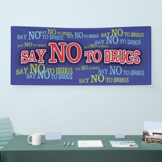 Zeg nee tegen drugs Rode Ribbon Week School Banner (Beurs)