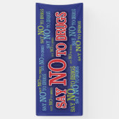 Zeg nee tegen drugs Rode Ribbon Week School Banner (Verticaal)