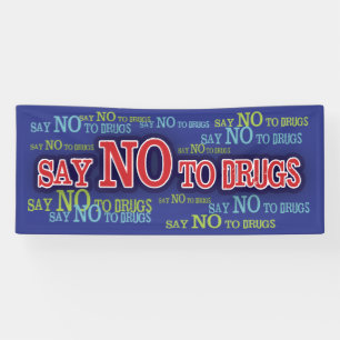 Zeg nee tegen drugs Rode Ribbon Week School Banner