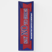 Zeg nee tegen drugs Rode Ribbon Week Spandoek (Verticaal)