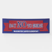 Zeg nee tegen drugs Rode Ribbon Week Spandoek (Horizontaal)