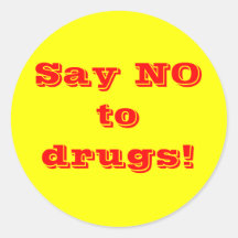 Zeg nee tegen drugs - Sticker