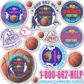 Zeg NEE tegen Drugs - Zeg JA tegen Basketbal! Sticker (Voorkant)