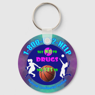 Zeg NEE tegen drugs - zeg JA tegen Basketball! Sleutelhanger
