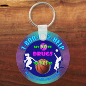 Zeg NEE tegen drugs - zeg JA tegen Basketball! Sleutelhanger (Voorkant)