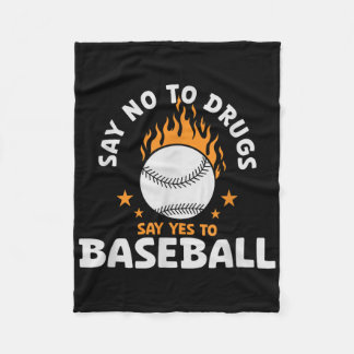 Zeg nee tegen drugs Zeg ja tegen honkbal Inspirere Fleece Deken