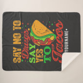 Zeg nee tegen drugs Zeg ja tegen Tacos Sherpa Deken (Voorkant (horizontaal))
