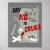 Zeg nee tegen drugsbestrijding poster (Voorkant)