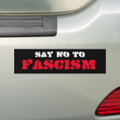 Zeg nee tegen fascisme bumpersticker (Op auto)