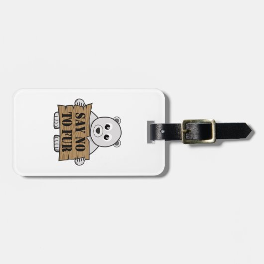 Zeg nee tegen Fur Bagagelabel (Voorkant horizontaal)