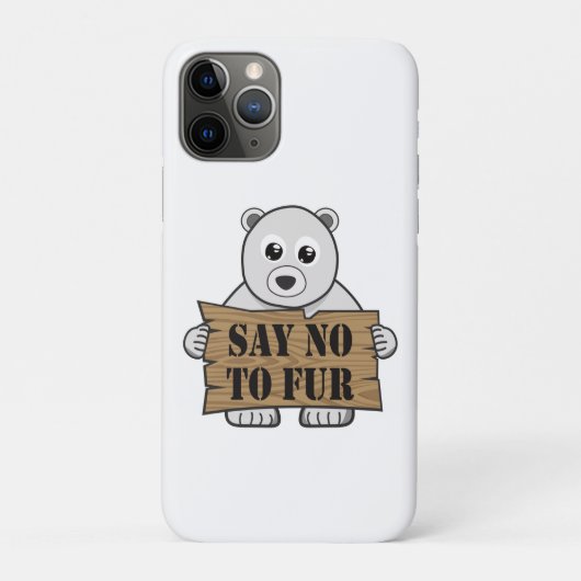 Zeg nee tegen Fur Case-Mate iPhone Case (Achterkant)