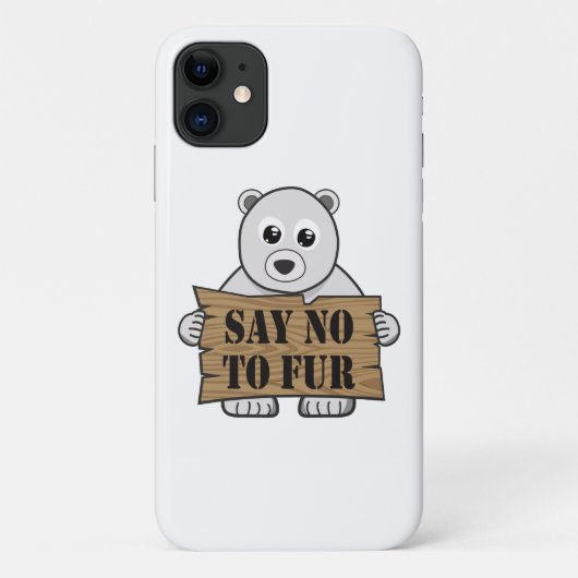 Zeg nee tegen Fur Case-Mate iPhone Case (Achterkant)