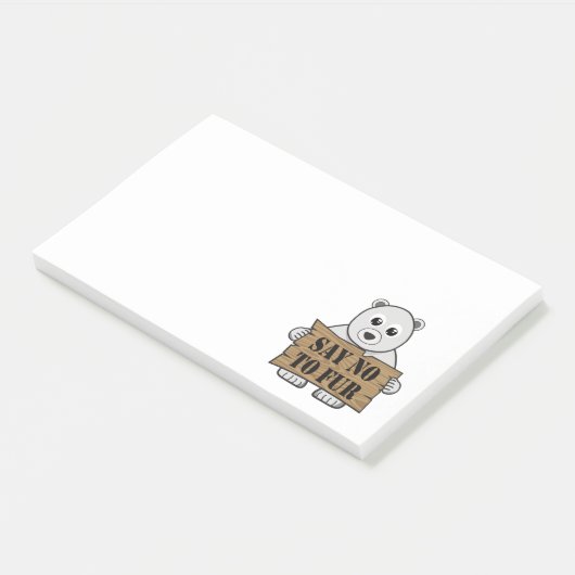Zeg nee tegen Fur Post-it® Notes (Schuin)