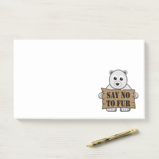 Zeg nee tegen Fur Post-it® Notes (Op bureau)