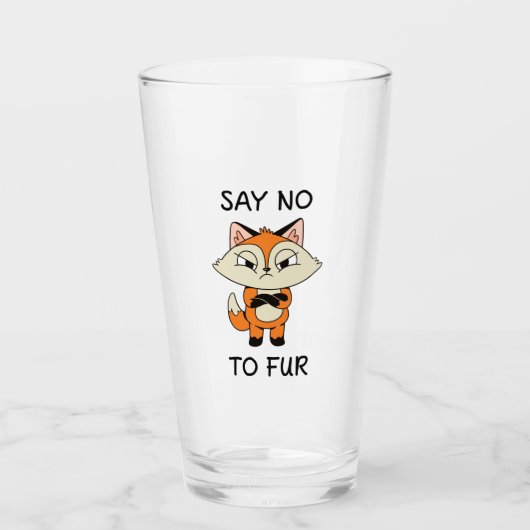 Zeg nee tegen Fur - Sad Fox Glas (Voorkant)