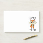 Zeg nee tegen Fur - Sad Fox Post-it® Notes (Op bureau)