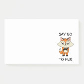 Zeg nee tegen Fur - Sad Fox Post-it® Notes (Voorkant)
