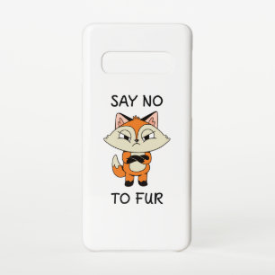 Zeg nee tegen Fur - Sad Fox Samsung Galaxy S10 Hoesje