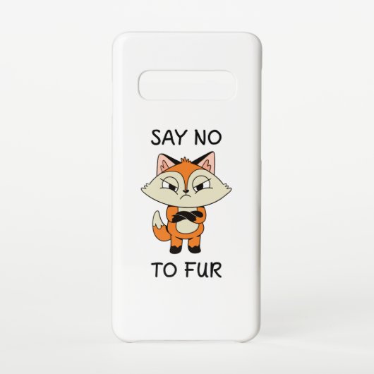 Zeg nee tegen Fur - Sad Fox Samsung Galaxy Hoesje (Achterkant)