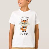Zeg nee tegen Fur - Sad Fox T-shirt (Voorkant)