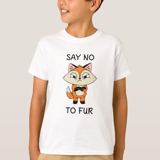 Zeg nee tegen Fur - Sad Fox T-shirt (Voorkant)