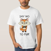 Zeg nee tegen Fur - Sad Fox T-shirt (Voorkant)