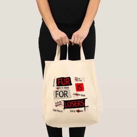 Zeg nee tegen Fur - Sad Fox Tote Bag (Voorkant (product))