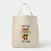 Zeg nee tegen Fur - Sad Fox Tote Bag (Achterkant)
