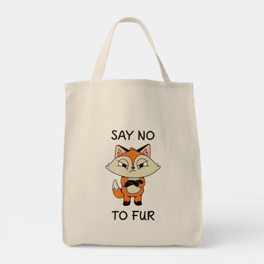 Zeg nee tegen Fur - Sad Fox Tote Bag (Achterkant)