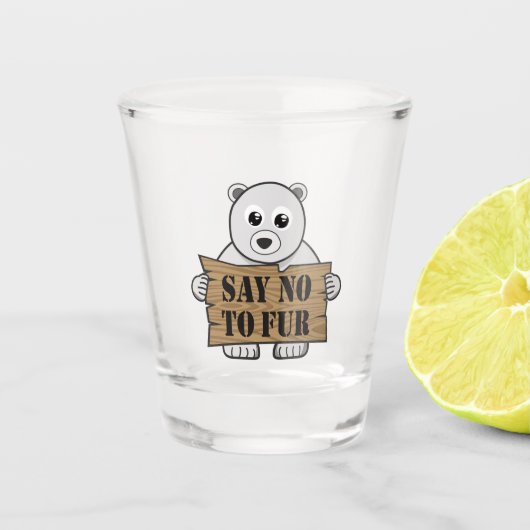 Zeg nee tegen Fur Shot Glas (Voorkant)