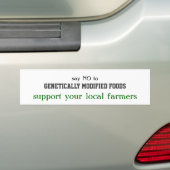 zeg NEE tegen genetisch gemodificeerd voedsel, ste Bumpersticker (Op auto)