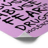 Zeg nee tegen geweld, misbruik, drugs, alcohol en  poster (Hoek)