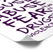 Zeg nee tegen geweld, misbruik, drugs, alcohol en  poster (Hoek)