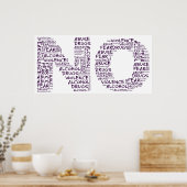 Zeg nee tegen geweld, misbruik, drugs, alcohol en  poster (Keuken)