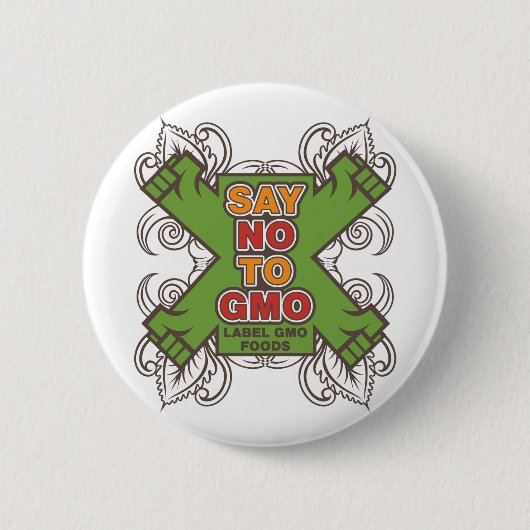 Zeg nee tegen GGO Ronde Button 5,7 Cm (Voorkant)