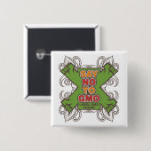 Zeg nee tegen GGO Vierkante Button 5,1 Cm (Voorkant /achterkant)