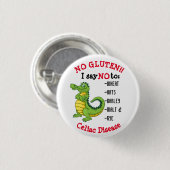 Zeg NEE tegen Gluten Ronde Button 3,2 Cm (Voorkant /achterkant)