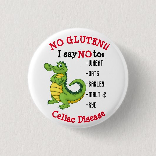 Zeg NEE tegen Gluten Ronde Button 3,2 Cm (Voorkant)