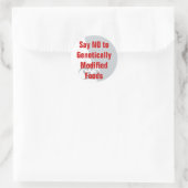 zeg nee tegen GMF-stickers Ronde Sticker (Tas)