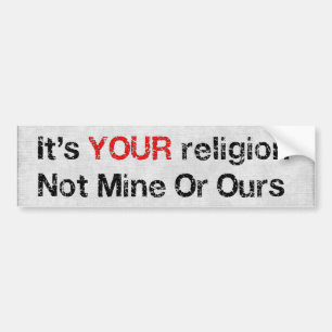 Zeg nee tegen God Cults Bumpersticker