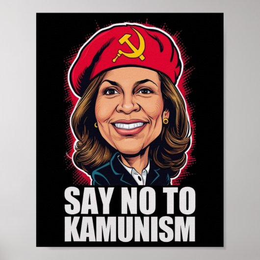 Zeg nee tegen het Kamunisme Stem Trump Vance 2024 Poster (Voorkant)