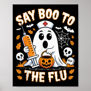 Zeg nee tegen het ontwerp van de Flu Ghost Nurse Poster