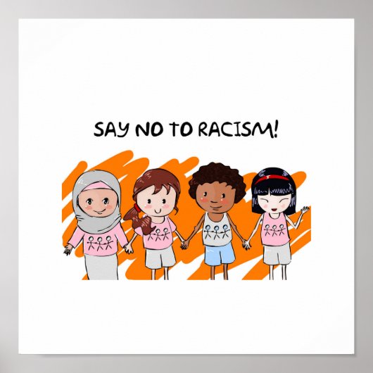 Zeg nee tegen het Poster van de Racistische School (Voorkant)
