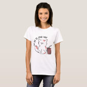 Zeg nee tegen junk food - cat humor t-shirt (Voorkant volledig)