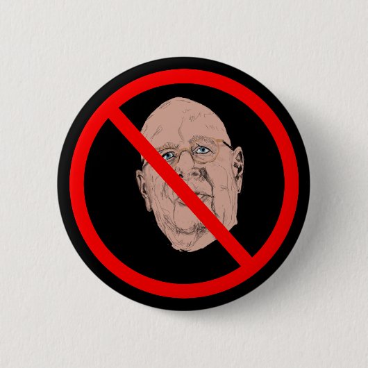 ZEG NEE TEGEN KLAUSE BUTTON OP ZWARTE ACHTERGROND (Voorkant)